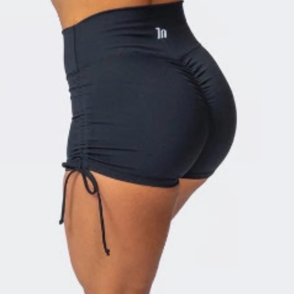 Muscle Nation Rouched Drawstring Athletic Shorts